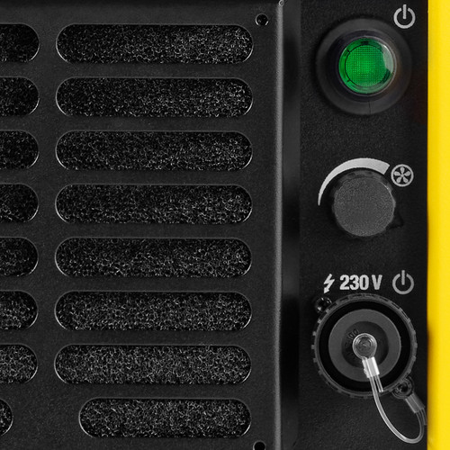 A DIN socket for external switching is already integrated in the standard version, which enables the TTR 200 to be controlled via an optional hygrostat, timer or other external switching devices with a suitable DIN plug.