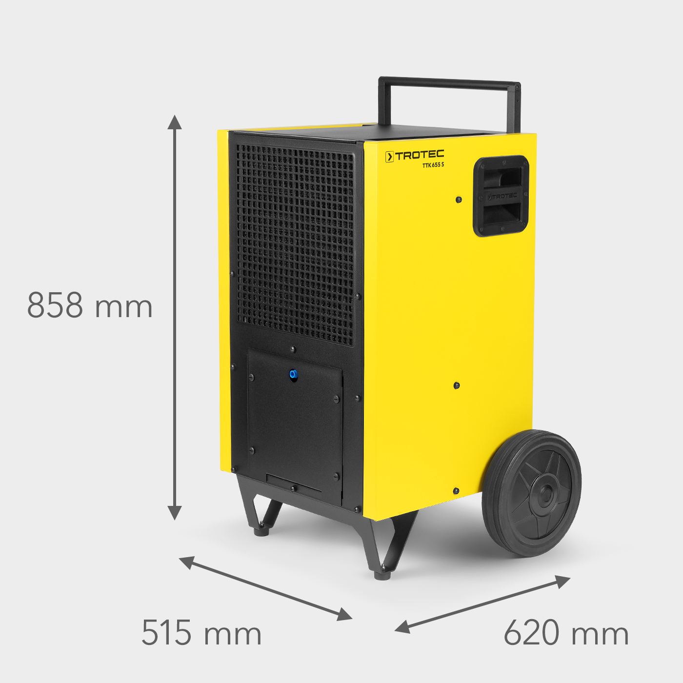 Development, design, production: 100 % Trotec. The robust carriage design of the TTK 655 S illustrates practice-optimised German industrial design, protected as design patent.